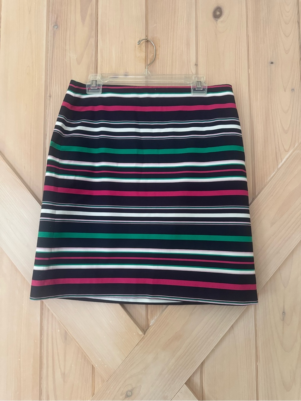 Talbots Petite Striped A-Line Skirt Stretch Knit Size 10P